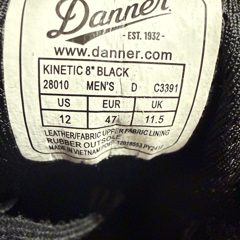 Men's Danner 8" Kinetic GTX Boots size 12 - Picture 4 of 4